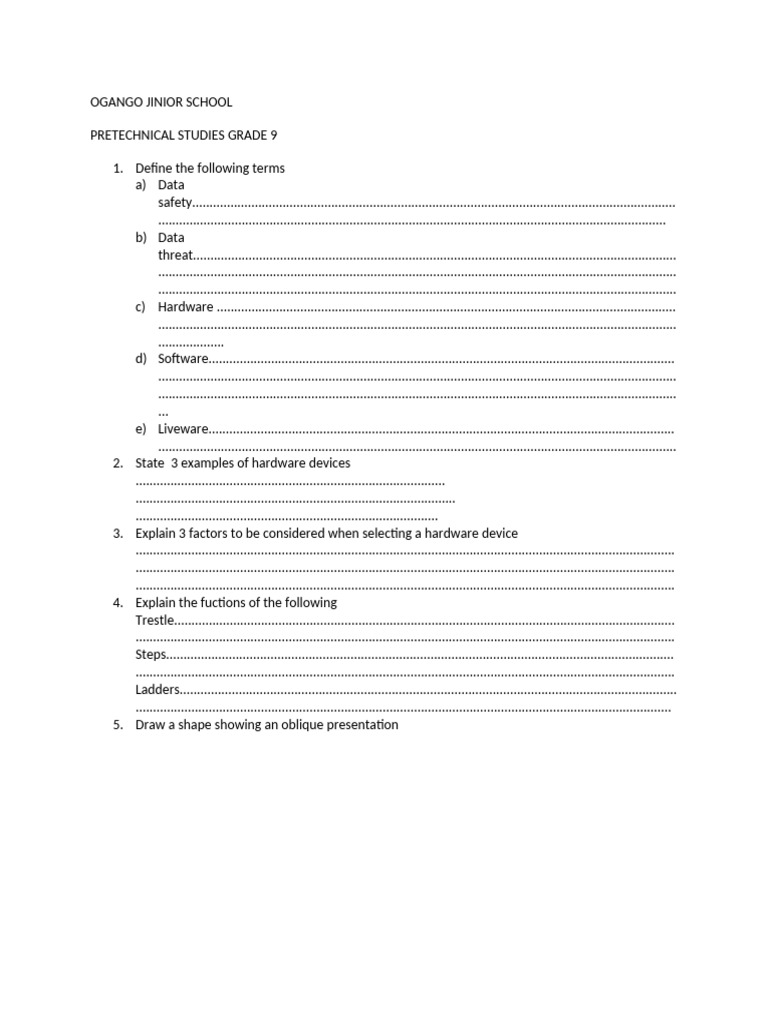 Pre-Technical Studies for Grade 9 | PDF | Computing | Computer Science