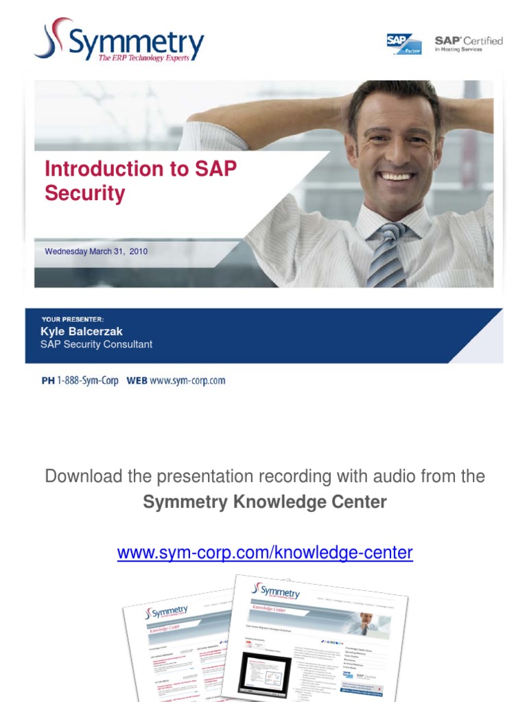SAP Security Fundamentals and Concepts | PDF | Computers