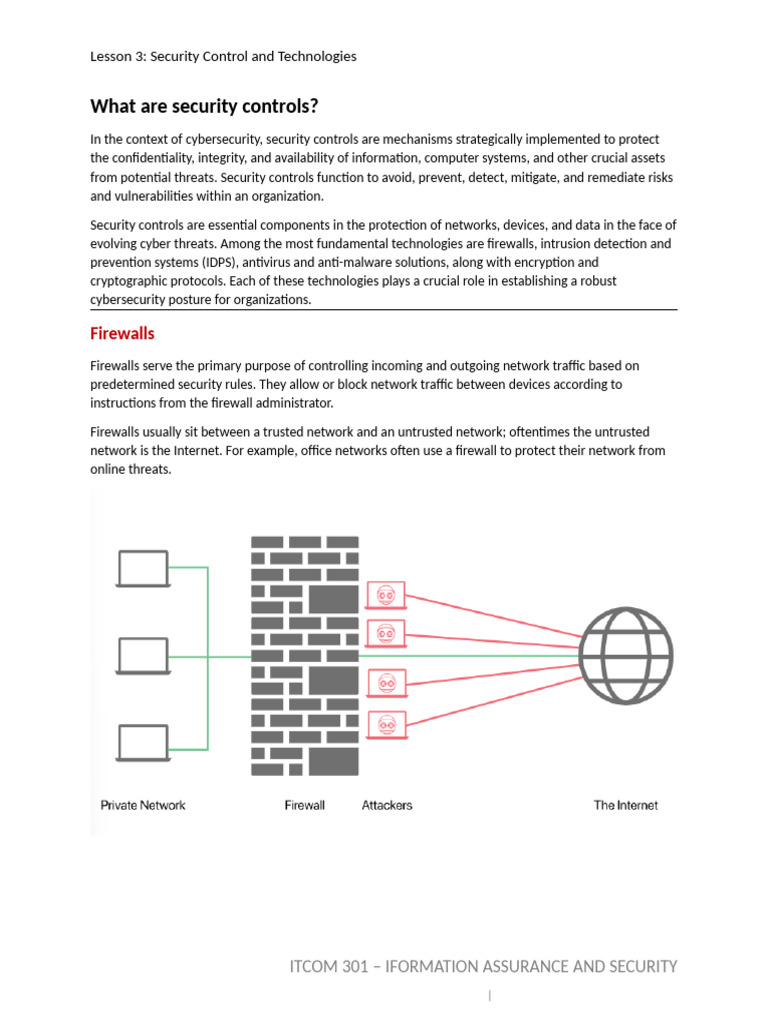 Security Controls and Firewall Technologies | PDF | Security | Computer ...