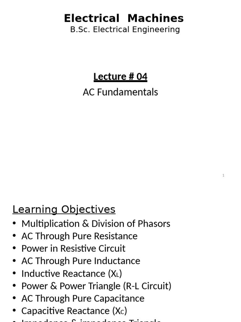 AC Fundamentals in Electrical Engineering | PDF