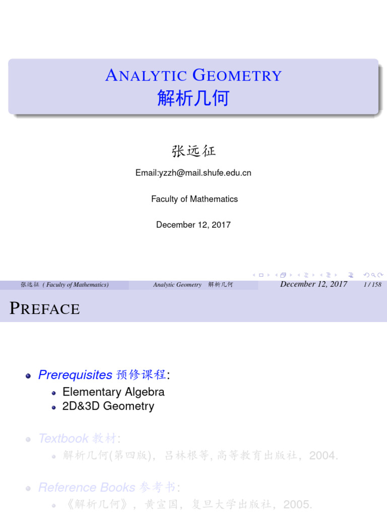 Introduction to Analytic Geometry | PDF | Algebraic Geometry | Analytic ...