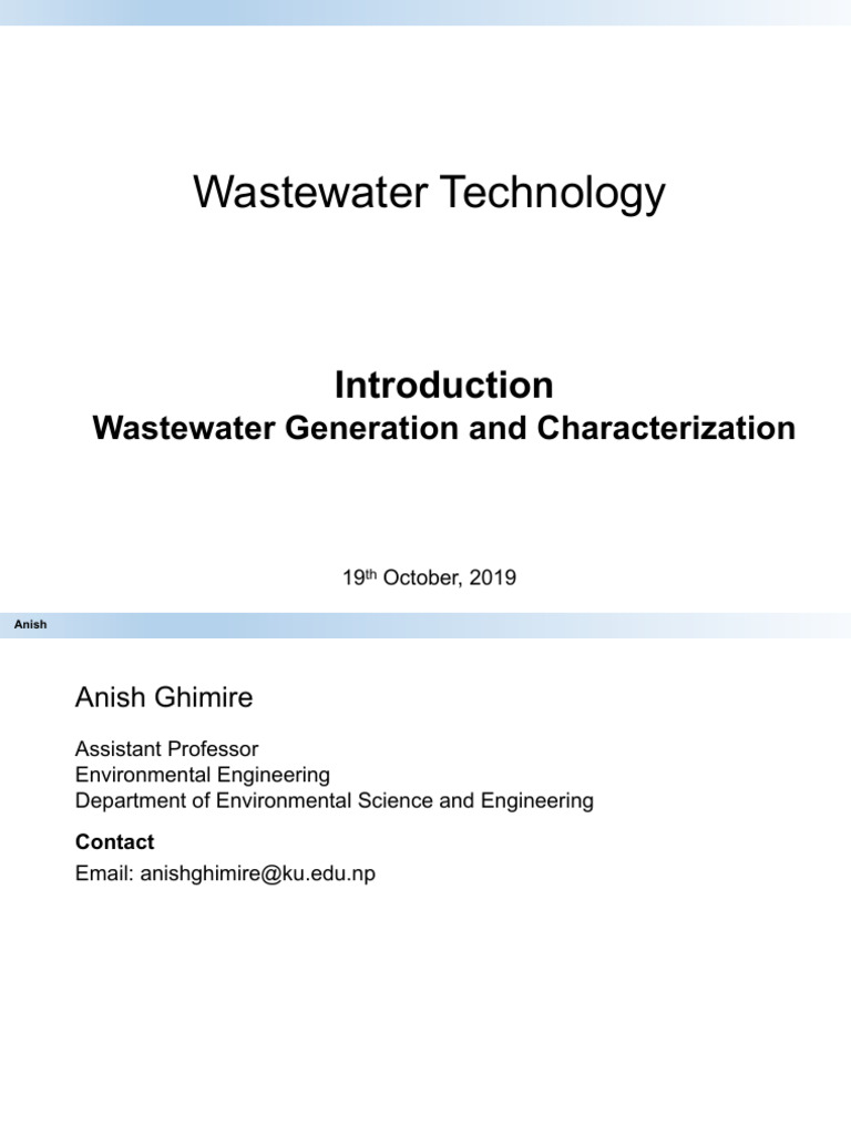 Wastewater Treatment and Challenges | PDF | Sanitary Sewer | Sewage