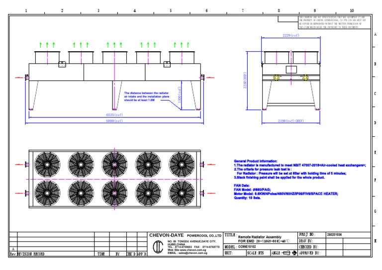 Radiator Specifications and Fan Data | PDF
