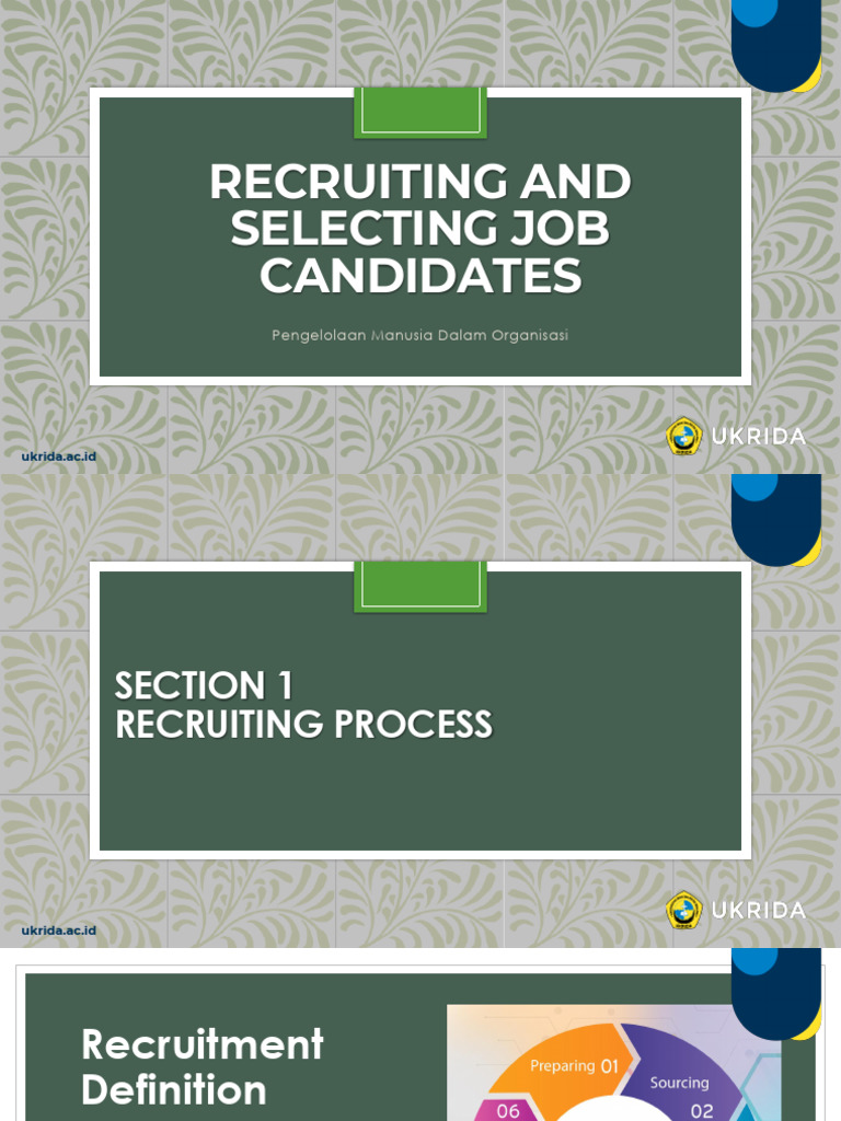 Recruiting and Selecting Job Candidates | PDF | Recruitment | Business