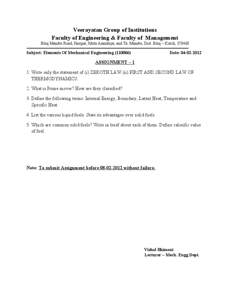 Mechanical Engineering Basics | PDF
