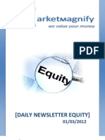 Daily Equity Report by Market Magnify 1-03-2012