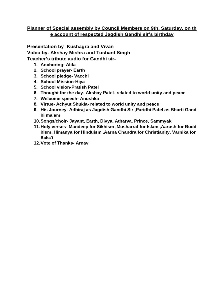 Planner of Special Assembly by Council Members On 9th, Saturday, On The ...