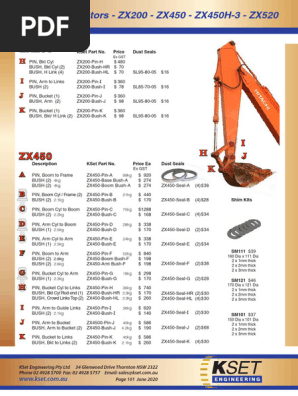 Zx120 Zx130 Pin BUSHING | PDF | Construction Equipment