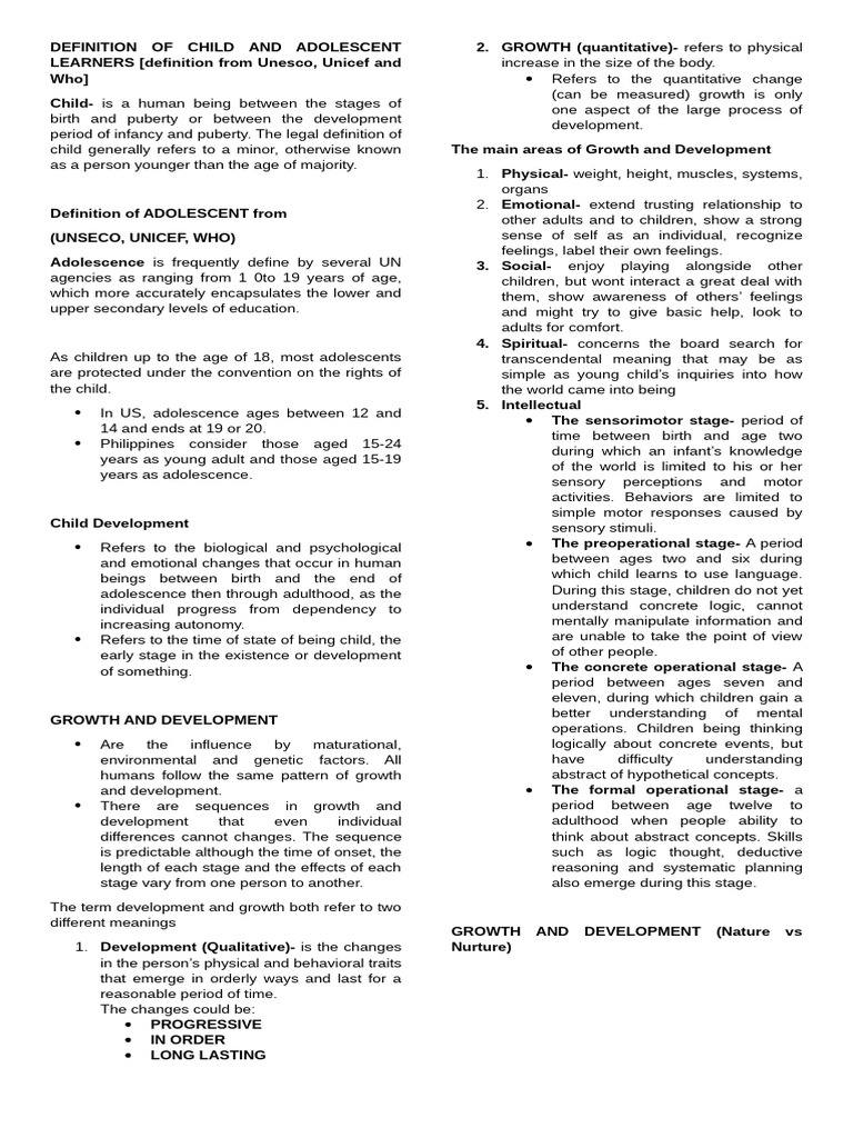 Understanding Child and Adolescent Development | PDF | Adolescence ...