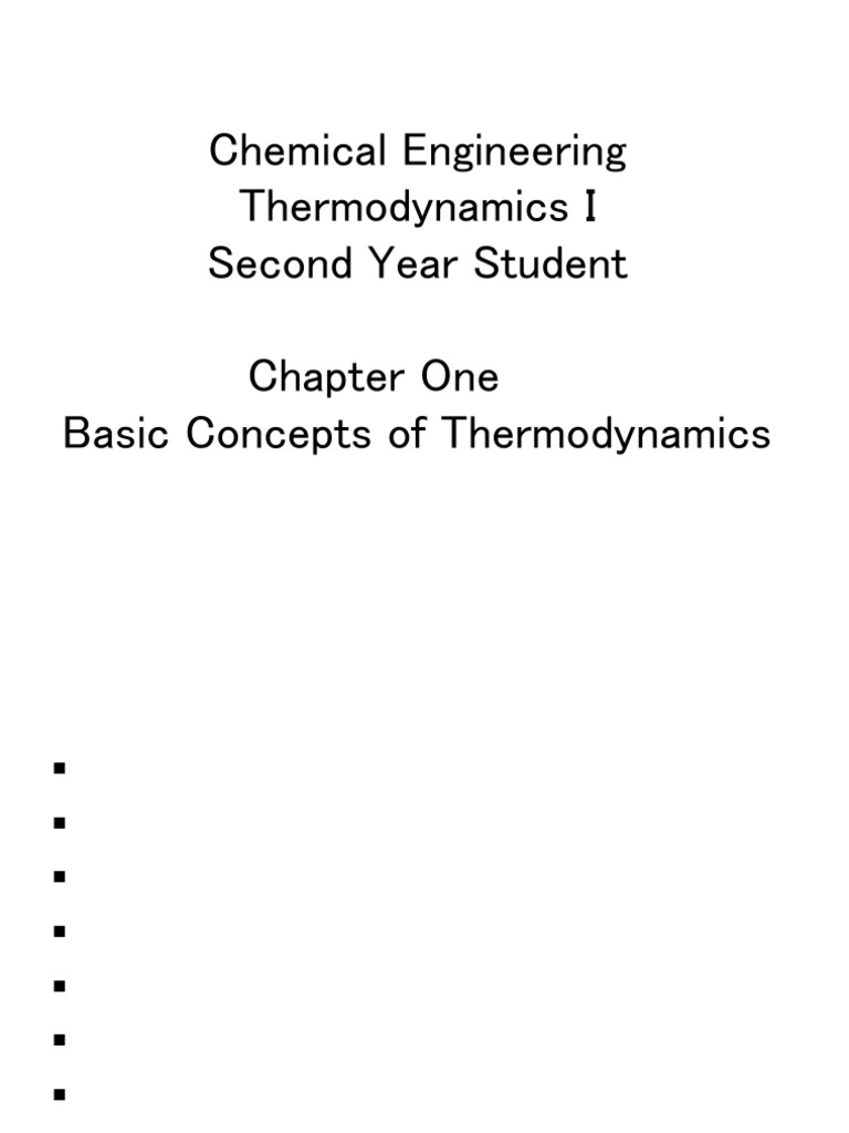 Chemical Engineering Thermodynamics Pdf Thermodynamics Heat