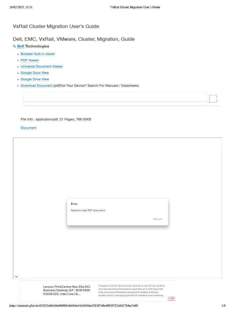 VxRail Cluster Migration User's Guide | PDF | Virtual Machine | Superuser