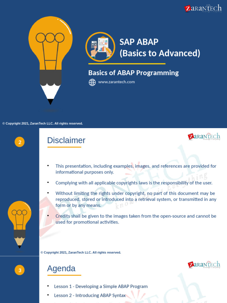 Module 1 - Basics of ABAP Programming | PDF | Computer Program ...