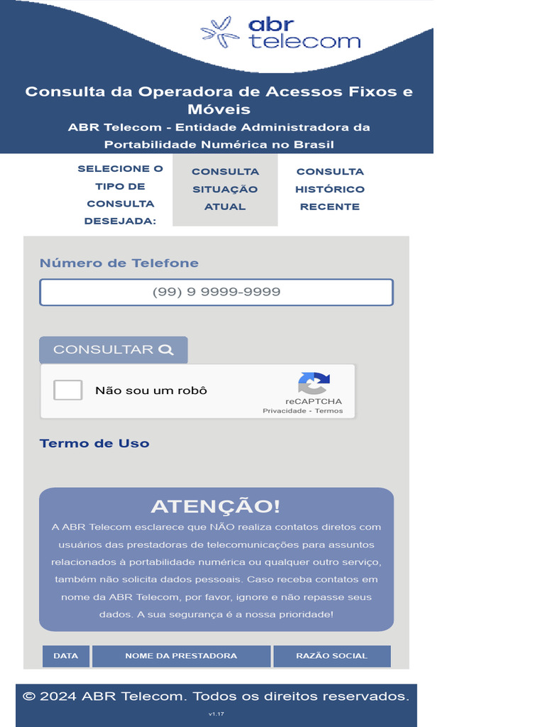 Consulta de Número na ABR Telecom | PDF