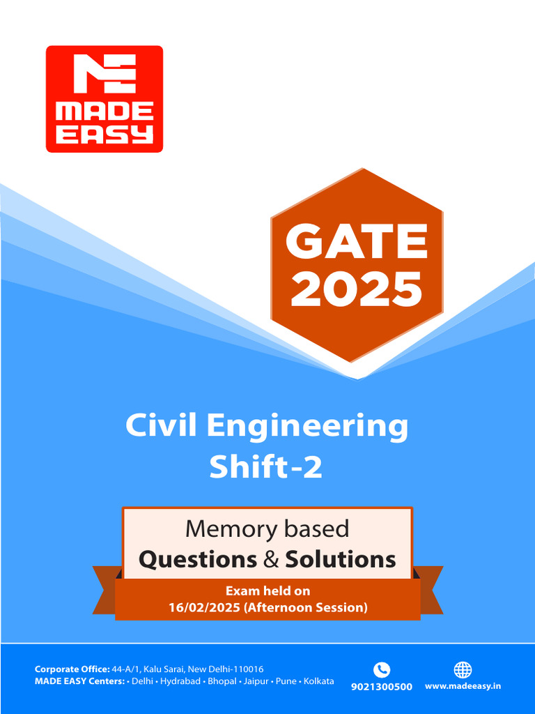 1741purl CE Memory Based GATE 2025 An | PDF