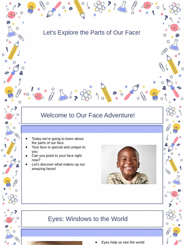 Discovering the Parts of Our Face | PDF