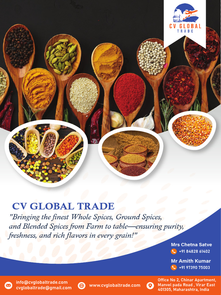 CV Global Agro Brochur - Compressed | PDF | Cumin | Spice