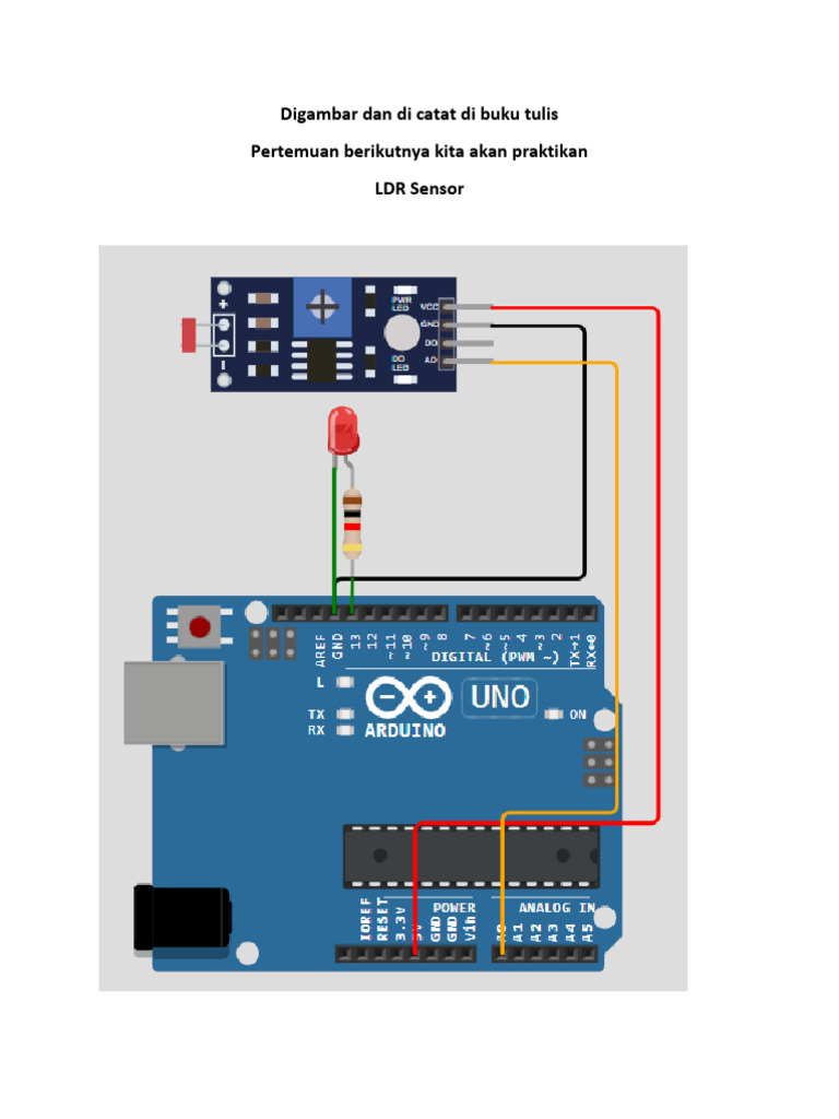 LDR Sensor Circuit and Code Guide | PDF