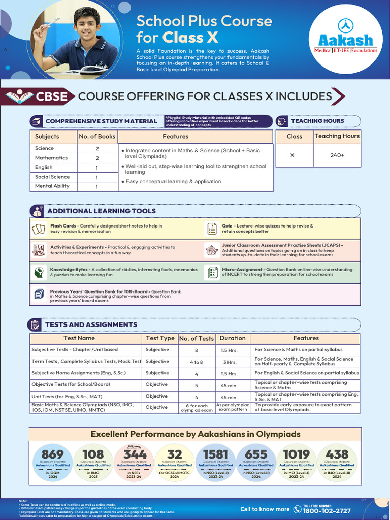 Aakash School Plus Course Overview | PDF | Science | Learning