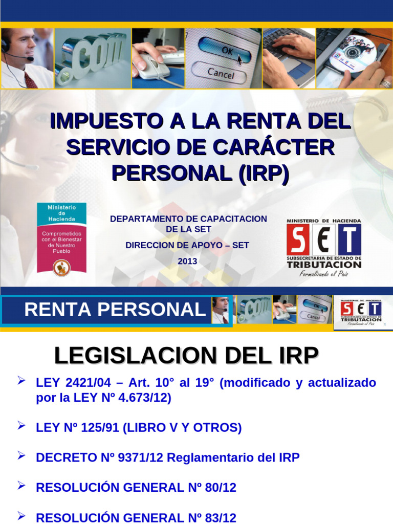 Modificaciones del Impuesto a la Renta Personal | PDF | Impuesto sobre ...