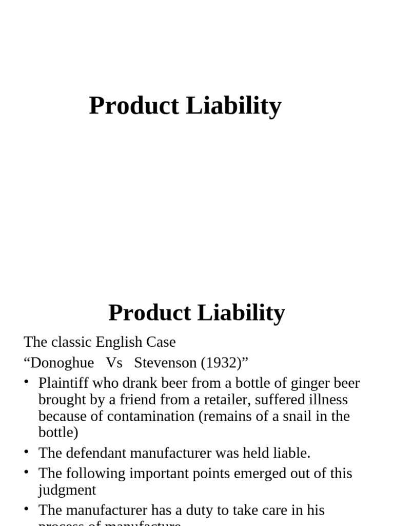 21 Product Liability | PDF | Liability Insurance | Indemnity