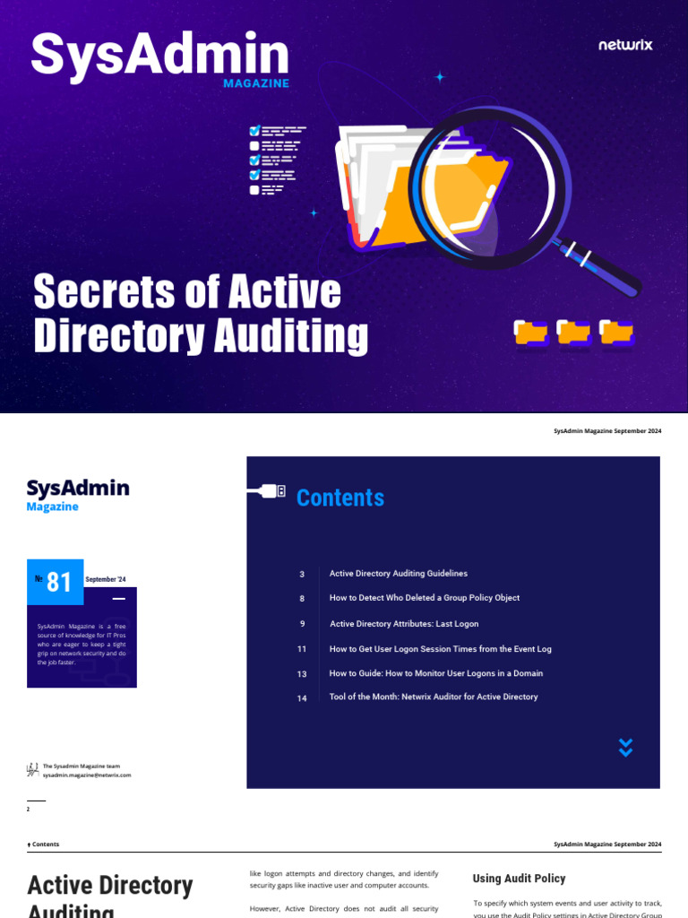 Sysadmin September 2024 Edition Fr | PDF | Group Policy | Active Directory