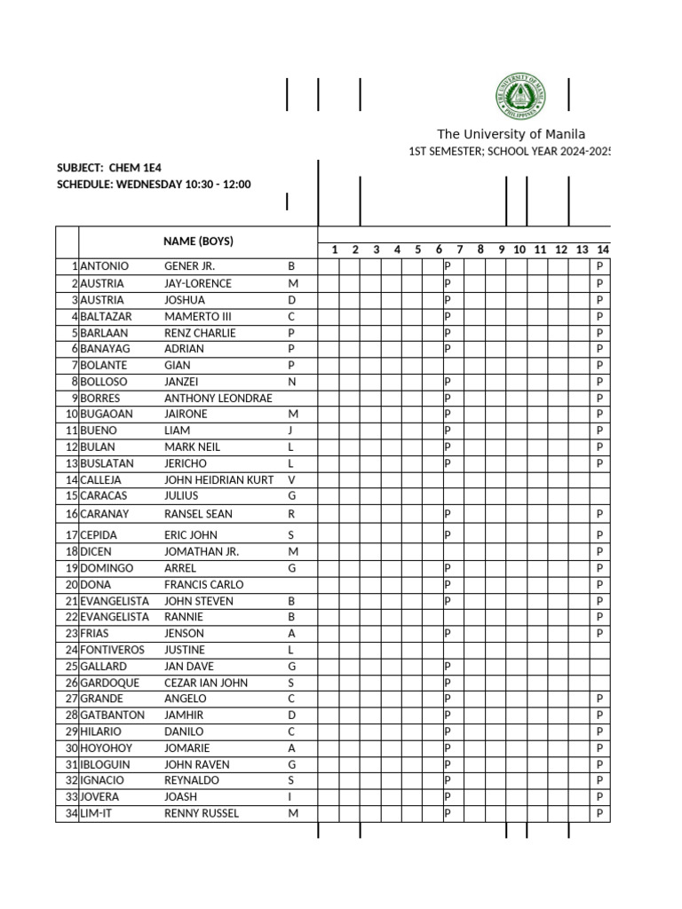 Chem 1e4 Bsce Wednesday 10 30 To 12 00 | PDF
