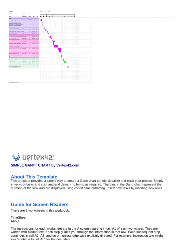 Simple Gantt Chart (2) (1) | PDF | Spreadsheet