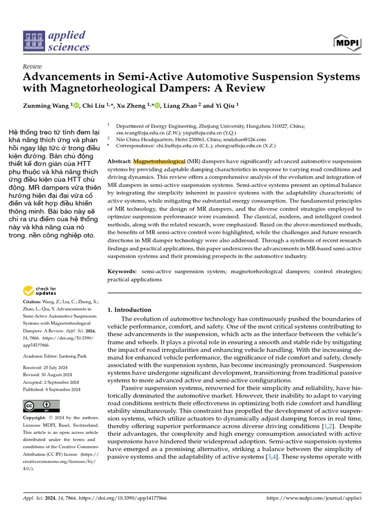 Advancements in Semi-Active Automotive Suspension | PDF | Mechanical ...