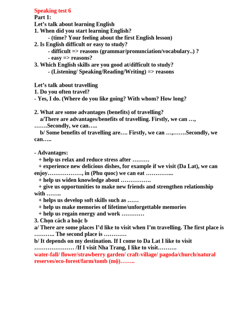 English Speaking Test Preparation Guide | PDF | Determinants Of Health