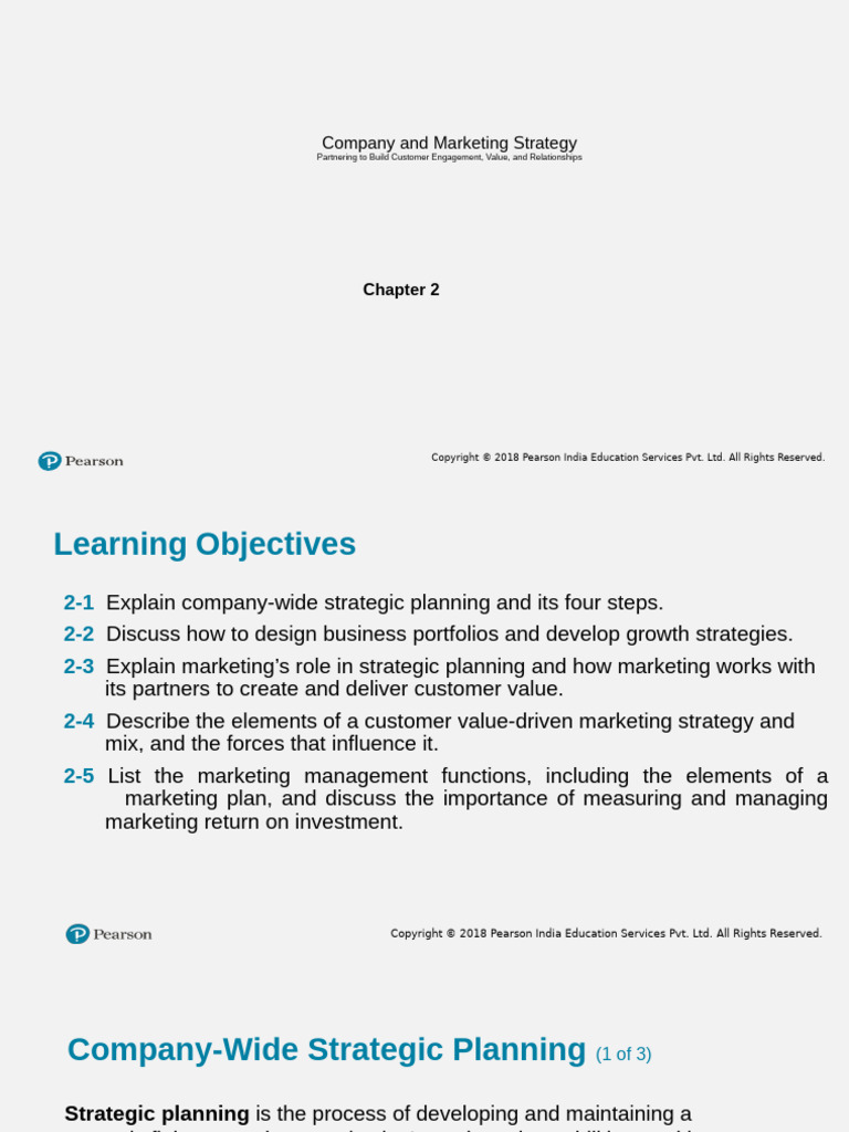 Chapter 2 Company and Marketing Strategy | PDF | Marketing | Marketing ...