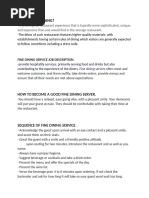 F&B Service Training Module Overview | PDF | Restaurants | Foodservice