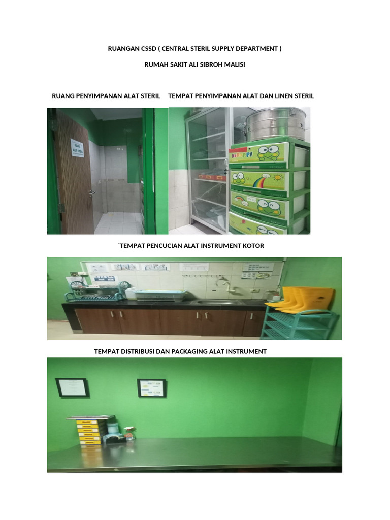 Ruangan CSSD di RS Ali Sibroh Malisi | PDF