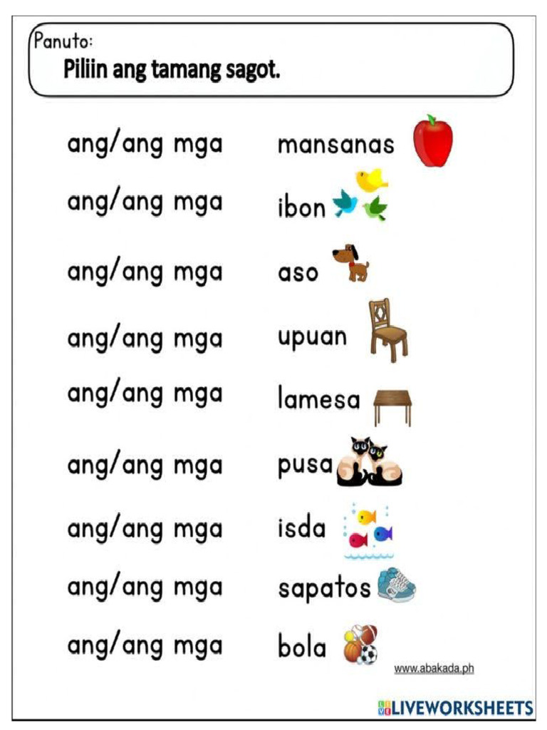 Ang Ang Mga - Si - Sina | PDF