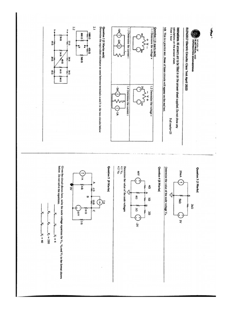 Test 1 Mock Test | PDF