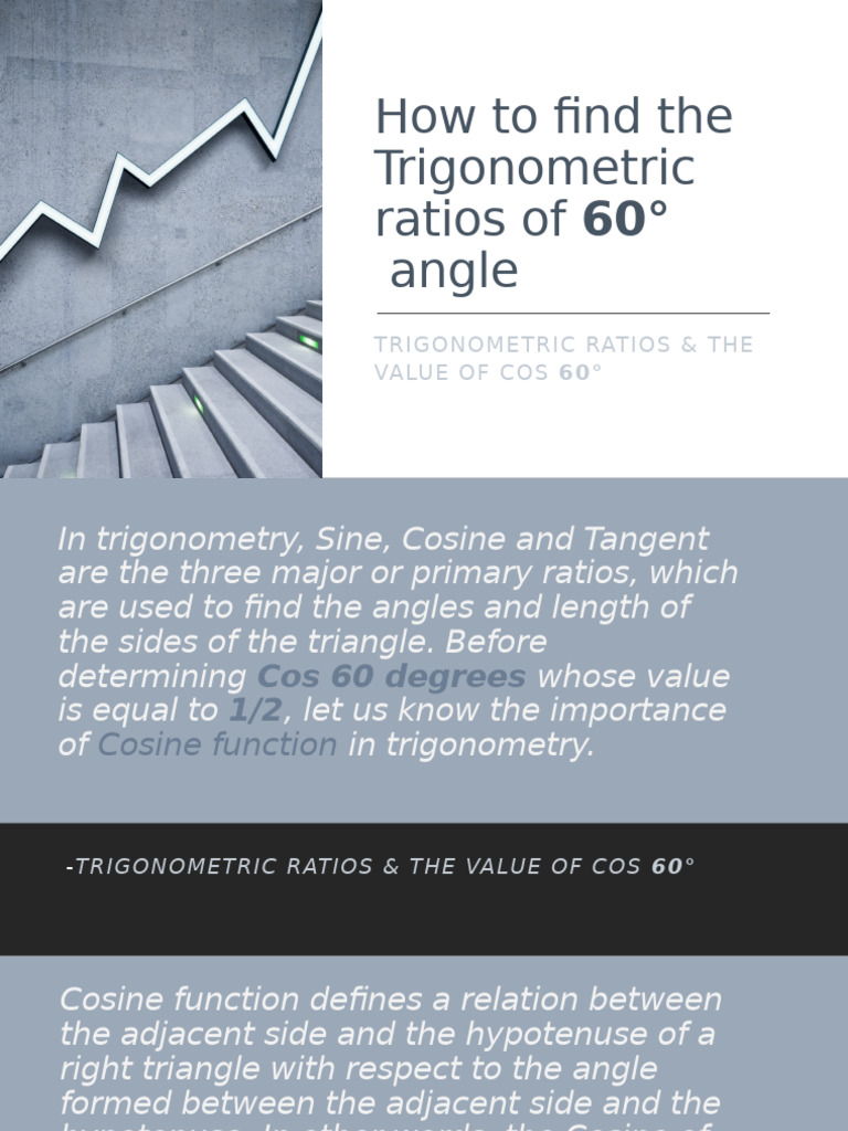 How To Find The Trigonometric Ratios of 60 | PDF | Trigonometry ...
