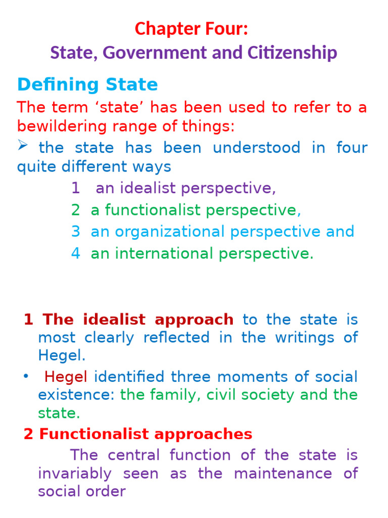 Understanding State and Government Roles | PDF | Naturalization ...