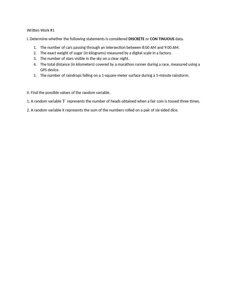 Discrete vs Continuous Data Analysis | PDF