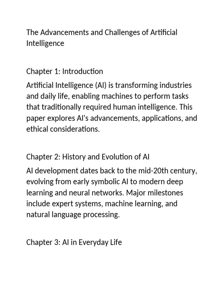 The Advancements and Challenges of Artificial Intelligence | PDF