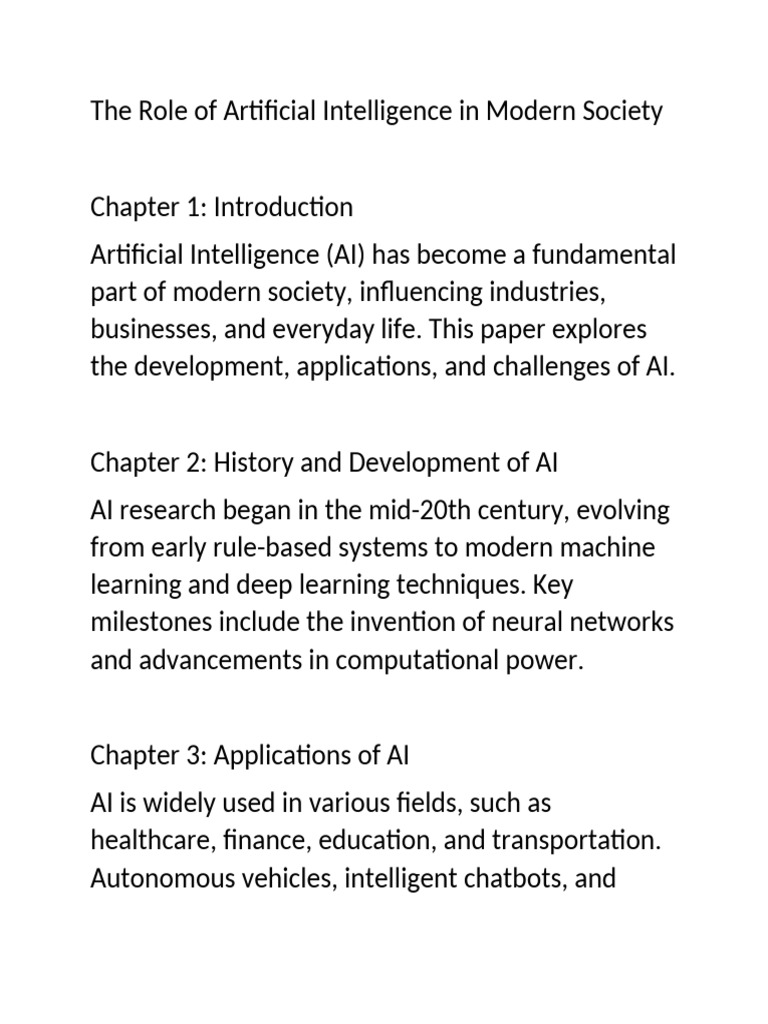 Impact of AI on Society Today | PDF