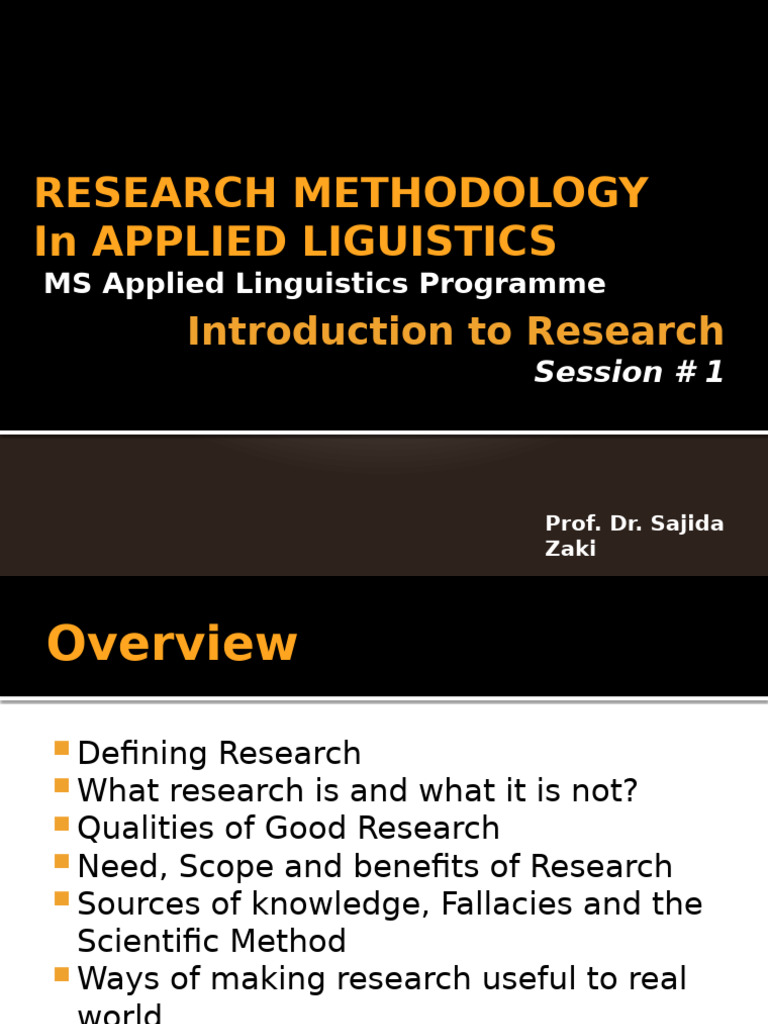 Research Methods in Applied Linguistics | PDF | Hypothesis | Methodology