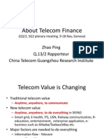About Telecom Finance: Zhao Ping Q.13/2 Rapporteur China Telecom Guangzhou Research Institute