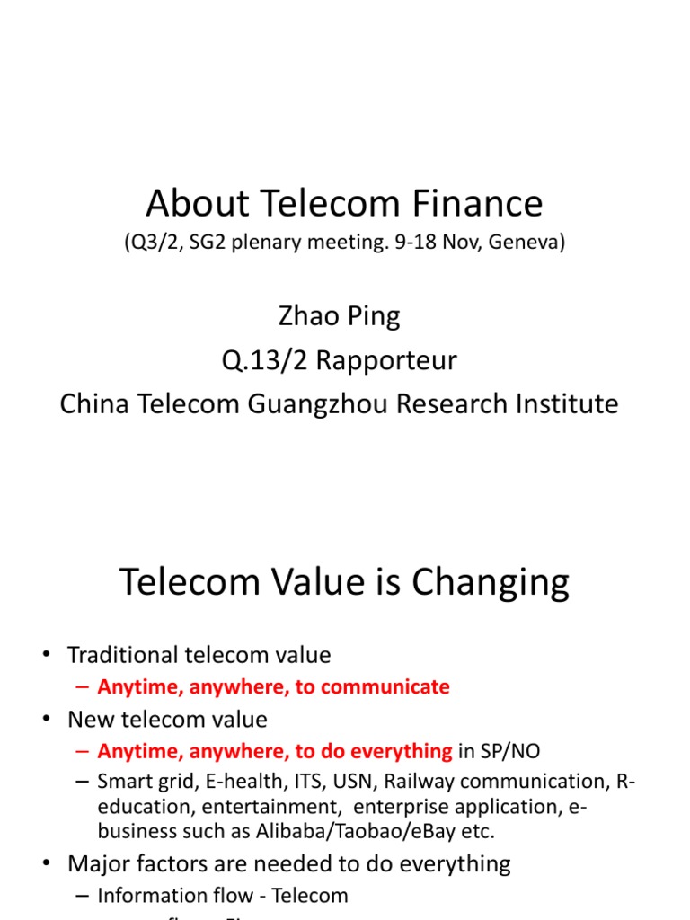 Telecom Finance: Transforming Value and Services | PDF ...