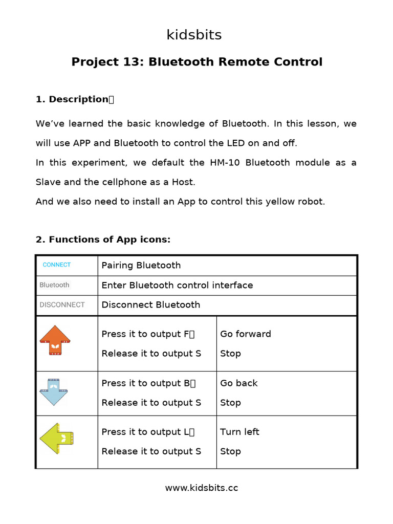 Bluetooth Control for LED Robot | PDF | Bluetooth | Electronics