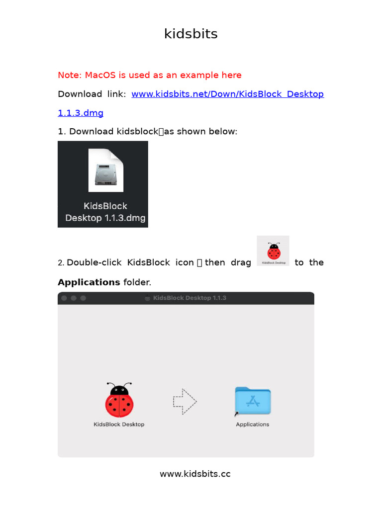 Install Kidsblock Software - MacOS | PDF