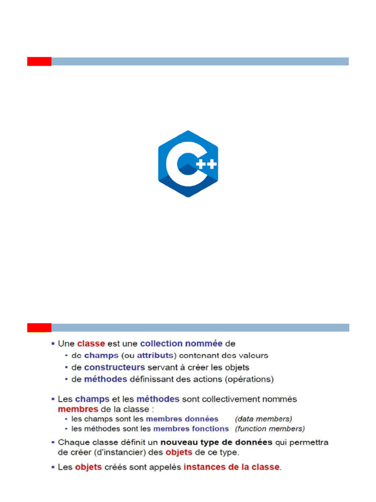 C++ : Classes et Méthodes en POO | PDF | Classe (informatique ...