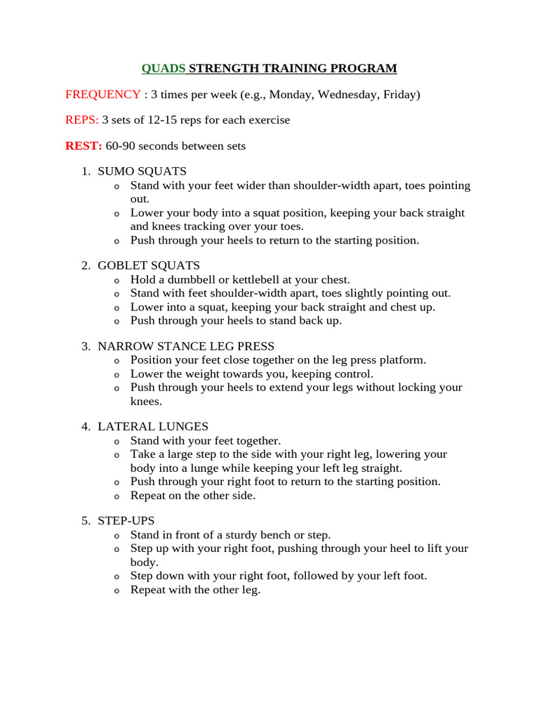 STRENGTH TRAINING & CARDIO ROUTINE | PDF | Strength Training | High ...