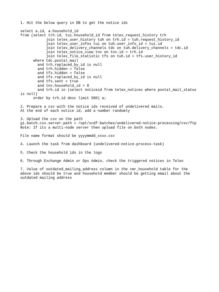 UndeliveredNoticeSteps 2 (2) 1 | PDF