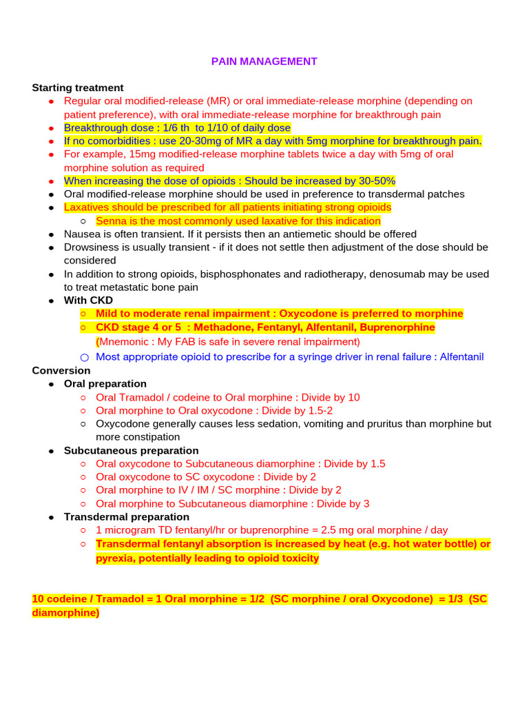 2 - PALLIATIVE CARE - Geriatric Mobs | PDF | Opioid | Morphine
