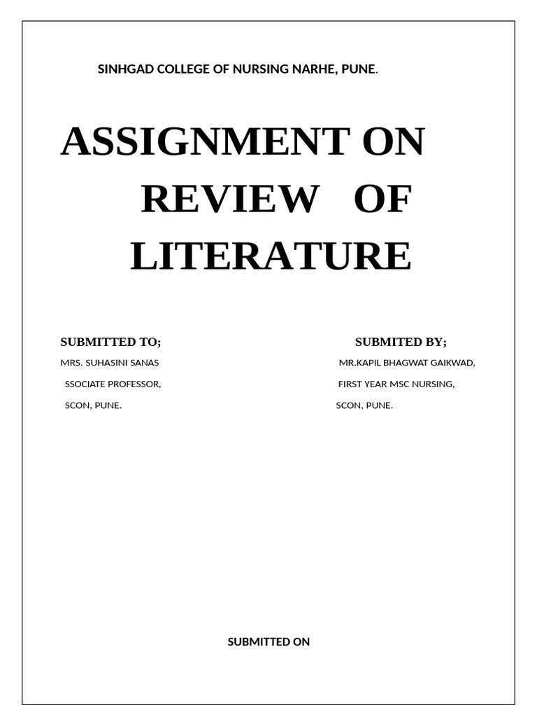 Review of Literature Assignment | PDF | Retina | Medical Specialties