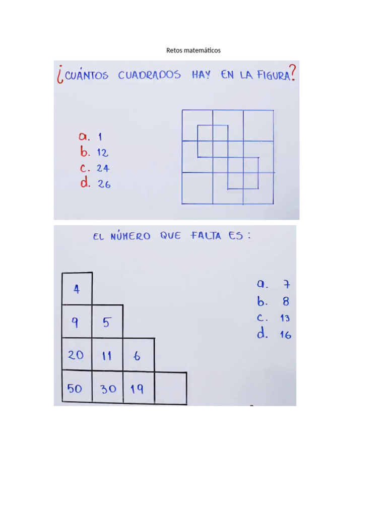 Retos Matemáticos | PDF